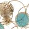 Rose Gold & Blue Contemporary Ornamental Metal Wall Décor